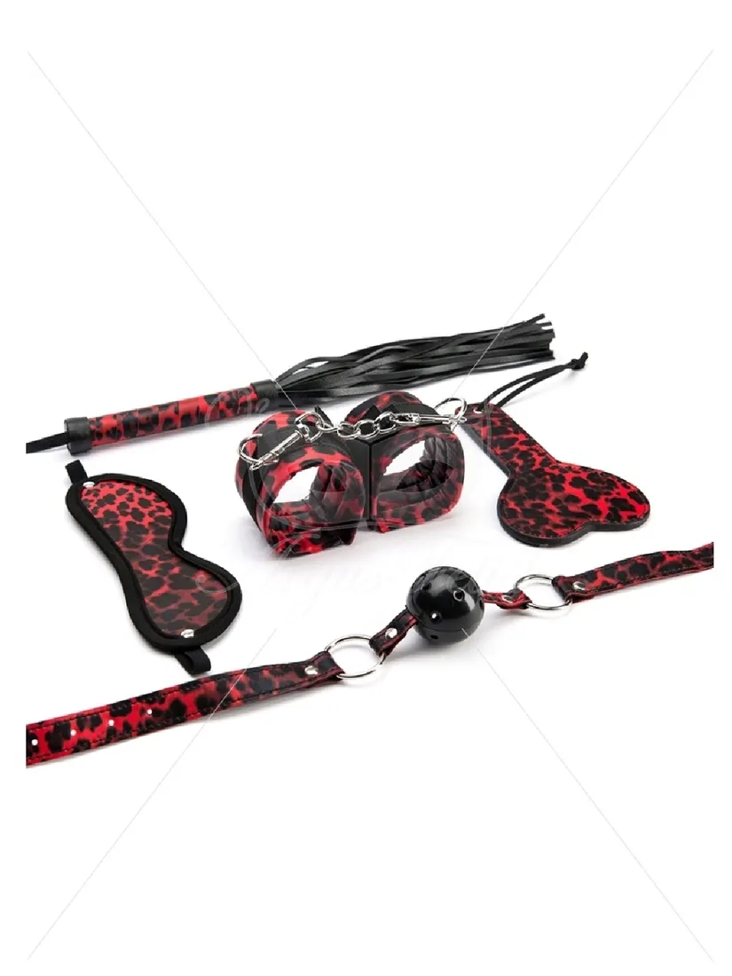 5-pieces-leopard-bondage-set