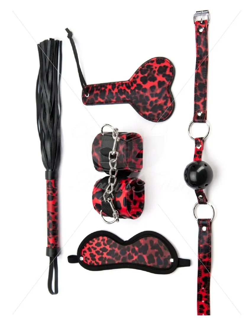 5-pieces-leopard-bondage-set