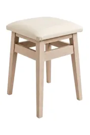 taboret-bukowy-drewniany-tapicerowany-skora-ecru-miekka-30x30x50-cm