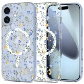 etui-ochronne-na-iphone-17-flexair-magsafe-stokrotki-z-liscmi