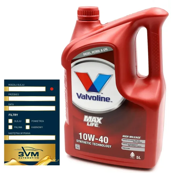 OLEJ SILNIKOWY VALVOLINE MAX LIFE DIESEL 10W40 5L