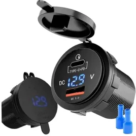 gniazdo-samochodowe-usb-qc-3-0-pd-wolotmierz-12v-24v-ip65-transparent-63w