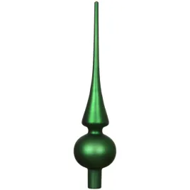 szpic-choinkowy-szklany-zielony-mat-26-cm