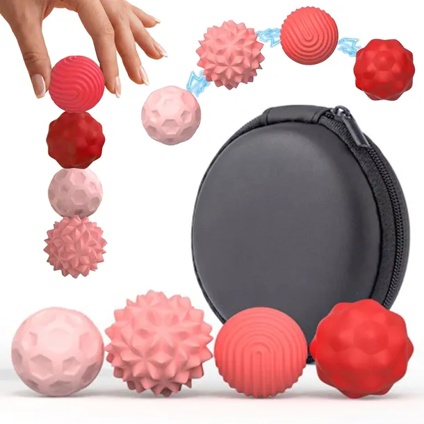 KULKI MAGNETYCZNE ANTYSTRESOWE SENSORYCZNE + ETUI ZESTAW 4 SZT ADHD SI