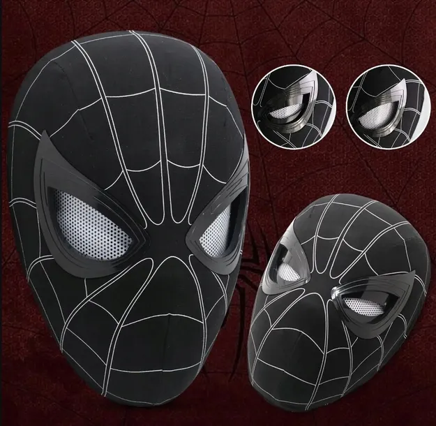 maska-na-twarz-spider-man-plastik-stan-nowy-material-tkanina