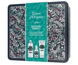 tesori-d-oriente-metal-box-muschio-bianco-zestaw-kosmetykow-plyn-zel-woda