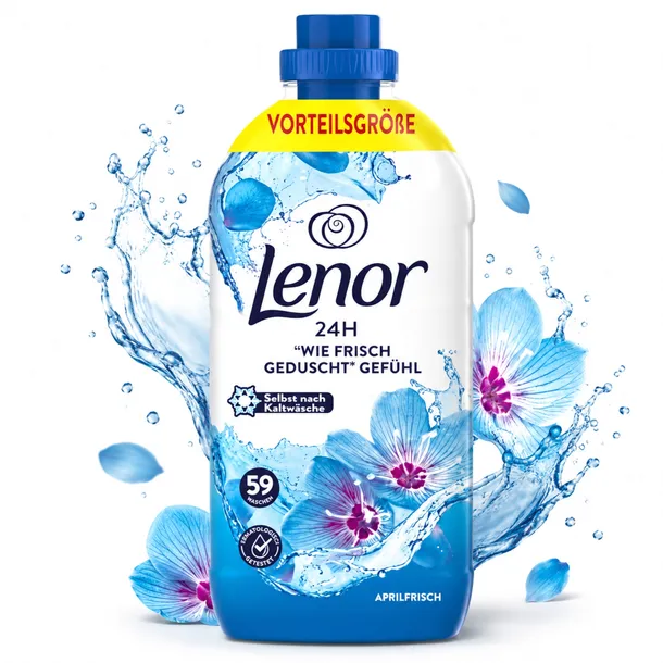 LENOR Płyn do płukania April Niebieski Koncentrat 44 prań Zapach 1,239L