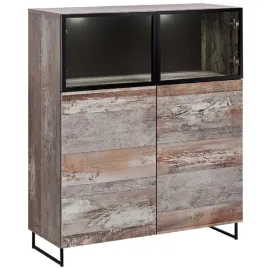 witryna-niska-plank-100-cm-canion-wood-czarny
