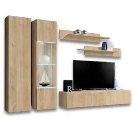 nowoczesna-wiszaca-mebloscianka-fly-a5-hickory-jackson-witryna-led-zestaw