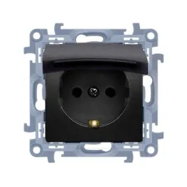 simon-10-gniazdo-elektryczne-pojedyncze-schuko-klapka-podtynkowe-czarny-mat