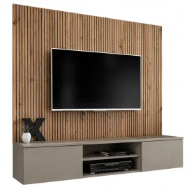 mebloscianka-xaria-l2-160-cm-szara-glina-artisan-panel-nadruk-lameli