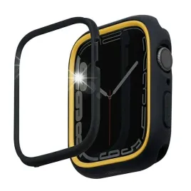 uniq-etui-moduo-apple-watch-series-4-5-6-7-8-se-44-45mm-czarny-musztardowy