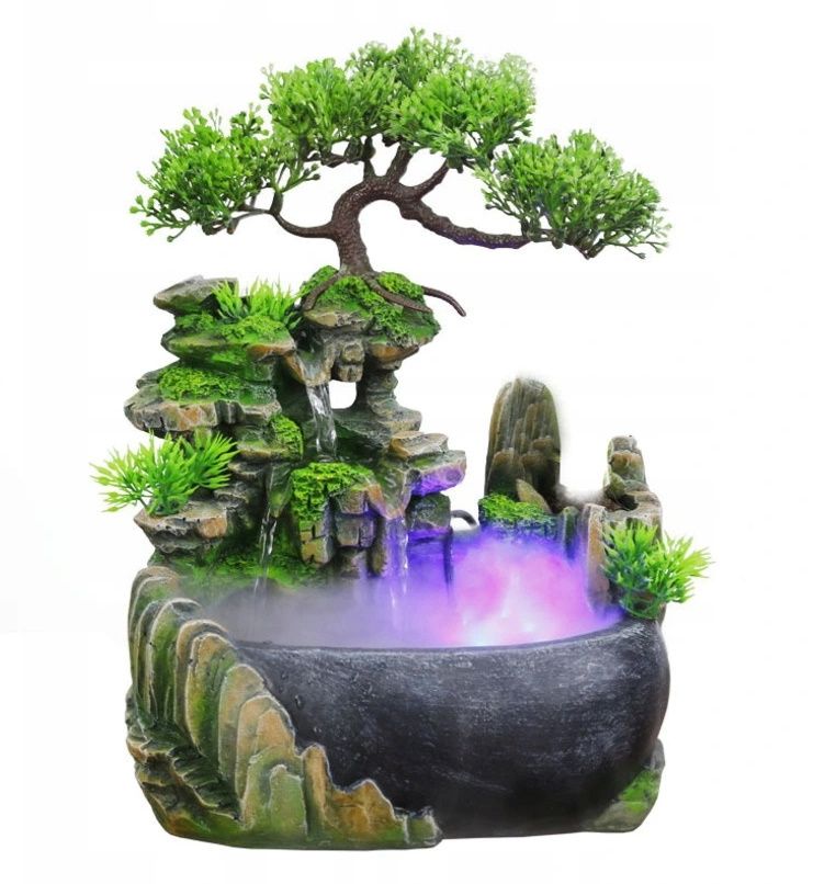 Promocja ﻿FONTANNA domowa drzewko Bonsai wodospad nawilżacz wyprzedaż przecena