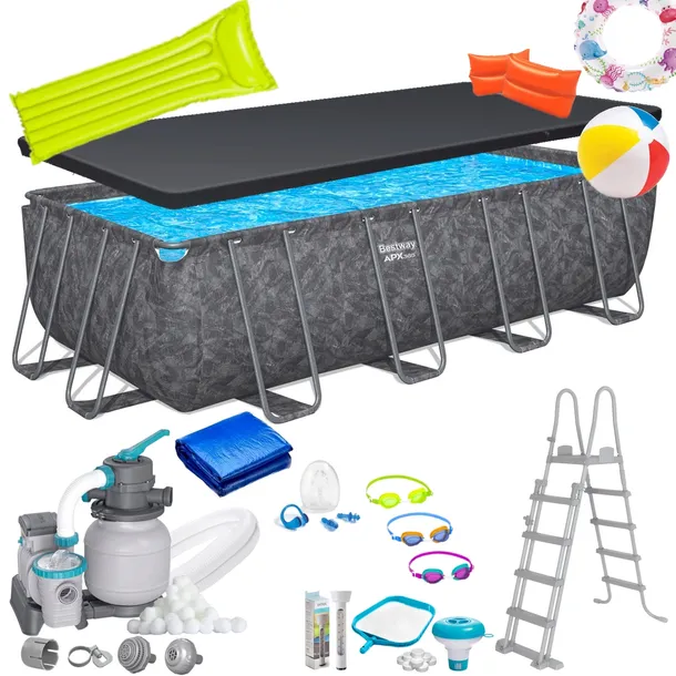 MEGA ZESTAW Całoroczny basen stelażowy BESTWAY 549x274x132 APX 365