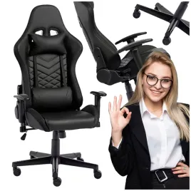 czarny-fotel-do-biurka-gamingowy-fluxion-ergonomiczny-regulacja-180biurowy