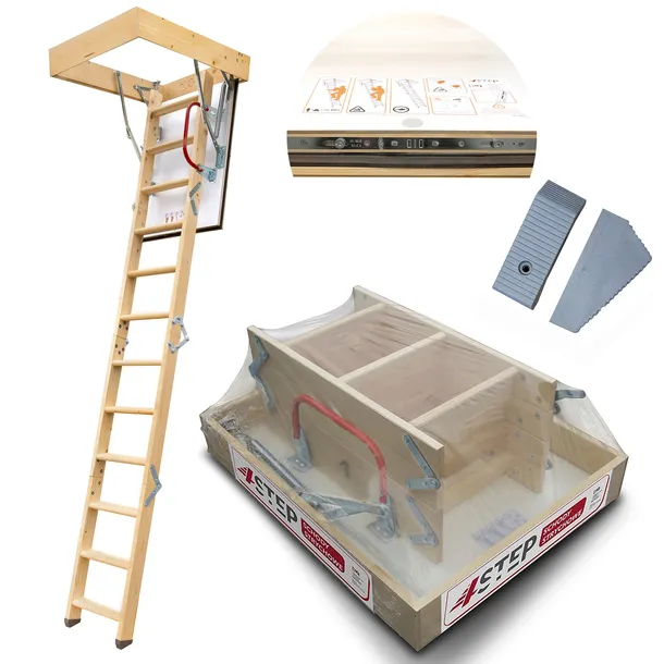 Schody Strychowe Wyłaz na Strych 4STEP GREENLINE 90x70 35mm 1,05W/m3K H275