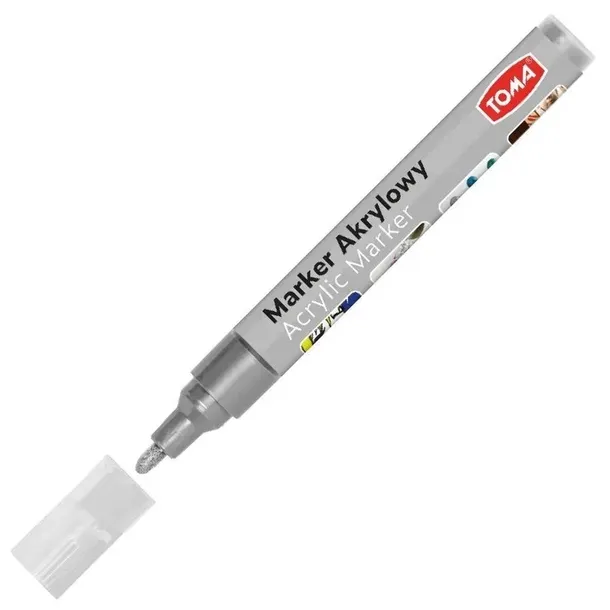 Marker akrylowy TOMA TO-402 Marker akrylowy Toma TO-402 srebrny