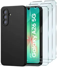 3x-szklo-etui-pokrowiec-matowe-czarne-silikon-case-do-samsung-galaxy-a26-5g