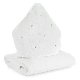 okrycie-kapielowe-100x100-baby-bialy-mietowy-serca-recznik-z-kapturkiem