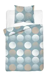 posciel-bawelniana-140x200-blekitna-w-bezowo-biale-kola-botanic-calm
