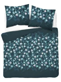 posciel-bawelniana-220x200-granatowa-w-turkusowo-biale-kwiaty-botanic-calm