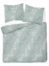posciel-bawelniana-220x200-mietowa-w-drobne-biale-i-niebieskie-galazki