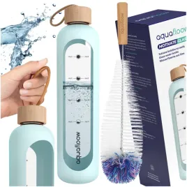 butelka-na-wode-szczelny-bidon-aquafloow-niebieski-silikonowe-etui-szczotka