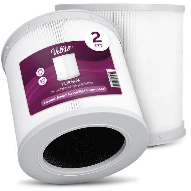 2x FILTR DO OCZYSZCZACZA Xiaomi Smart Air Purifier 4 Compact HEPA Węglowy