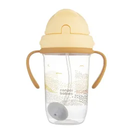 canpol-babies-kubek-niekapek-z-rurka-i-odwaznikiem-270-ml-mountains-zolty-56-620yel