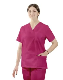 bluza-medyczna-pielegniarki-damska-lekarska-chirurgiczna-k80-amarant-xs