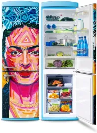 lodowka-vestfrost-vr-fb373-2e1bu-art-collection-niebieska-frida-kahlo-led