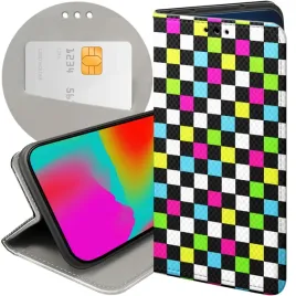 etui-z-klapka-do-oppo-reno12-5g-wzory-kratka-kratki-krata-futeral-pokrowiec