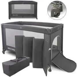 skladane-lozeczko-turystyczne-kojec-torba-materacyk-mirage-dark-grey