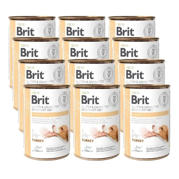 BRIT GF Veterinary Diets Dog Hepatic 12x400g - karma mokra dla psa
