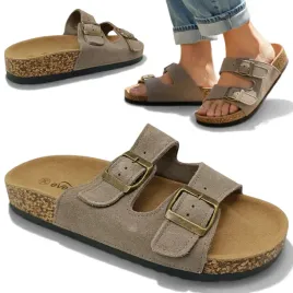 klapki-damskie-skorzane-39-evento-zamszowe-wygodne-eleganckie-letnie-khaki