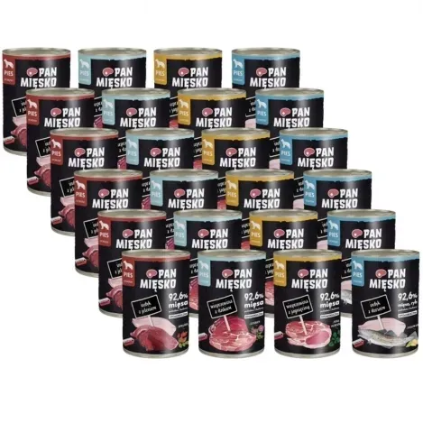 Pan Mięsko mokra karma dla PIES DOROSŁY MIX SMAKÓW 24x400g