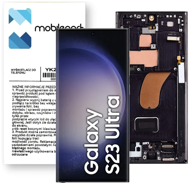 WYŚWIETLACZ DO SAMSUNG GALAXY S23 ULTRA 5G LCD EKRAN FULL OLED RAMKA CZARNY