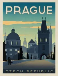 plakat-praga-czechy-obraz-vintage-retro-915x61-cm