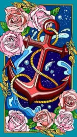 plakat-kwiaty-kotwica-vintage-retro-915x61