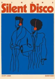 plakat-silent-disco-retro-vintage-915x61-cm