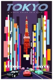 plakat-tokio-japonia-vintage-retro-915x61-cm