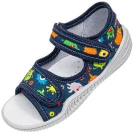 tenisowki-dzieciece-viggami-sandalki-chlopiece-na-rzep-teos-druk-granatowe
