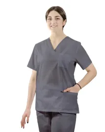 bluza-medyczna-pielegniarki-damska-lekarska-chirurgiczna-k80-szara-s