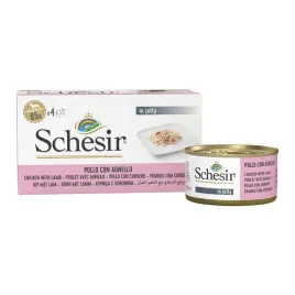 schesir-karma-mokra-multipack-dla-psa-kurczak-z-jagniecina-galaretce-4x85g