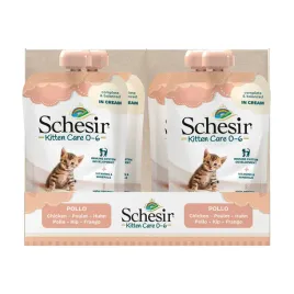 schesir-kitten-care-0-6-mokra-karma-dla-kociat-pasta-kurczak-saszetka-150g