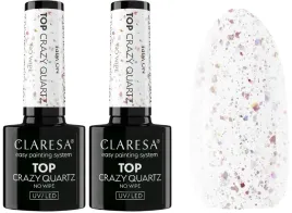 2-x-claresa-top-no-wipe-crazy-quartz-5g-trwaly-efekt-rozowo-zlotej-folii