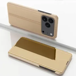 coque-etui-z-klapka-clear-view-do-iphone-17-pro-max-zlote-lustro