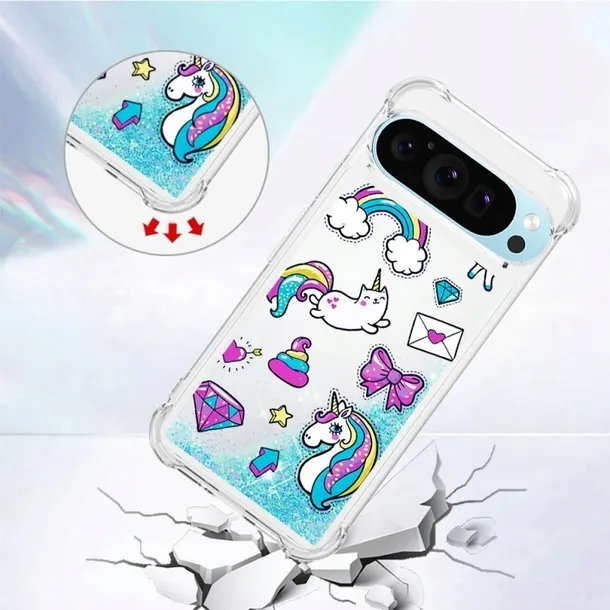 cotdinfor-etui-do-google-pixel-9-pixel-9-pro-brokatowe-jednorozce-material-tworzywo-sztuczne