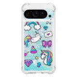 cotdinfor-etui-do-google-pixel-9-pixel-9-pro-brokatowe-jednorozce-funkcje-antyposlizgowa-struktura-ladowanie-indukcyjne-pochlanianie-wstrzasow