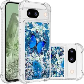 cotdinfor-etui-bezbarwne-do-google-pixel-8a-brokatowe-niebieski-motyl-kwiat